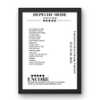 Depeche Mode August 06, 2023 Tallinna Lauluväljak Tallinn Setlist Poster - Setlist