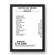 Depeche Mode August 11, 2023 Telenor Arena Fornebu Setlist Poster - Setlist