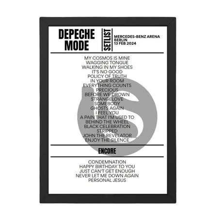 Depeche Mode Berlin February 13, 2024 Replica Setlist - Setlist