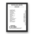 Depeche Mode December 15, 2023 Crypto.com Arena Los Angeles Setlist Poster - Setlist