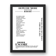 Depeche Mode February 13, 2024 Mercedes - Benz Arena Berlin Setlist Poster - Setlist