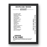 Depeche Mode February 13, 2024 Mercedes - Benz Arena Berlin Setlist Poster - Setlist