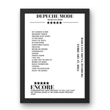 Depeche Mode February 17, 2024 Barclays Arena Hamburg Setlist Poster - Setlist