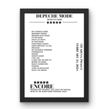 Depeche Mode February 24, 2024 O2 arena Prague Setlist Poster - Setlist