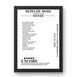 Depeche Mode July 04, 2023 Matmut Atlantique Bordeaux Setlist Poster - Setlist