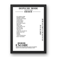 Depeche Mode July 21, 2023 28 Black Arena Klagenfurt Setlist Poster - Setlist