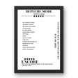 Depeche Mode June 09, 2023 Ciudad del Rock Arganda del Rey Setlist Poster - Setlist