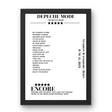 Depeche Mode June 11, 2023 Stadion Wankdorf Bern Setlist Poster - Setlist