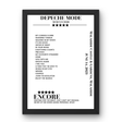 Depeche Mode June 14, 2023 Malahide Castle & Gardens Malahide Setlist Poster - Setlist