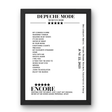 Depeche Mode June 22, 2023 Decathlon Arena - Stade Pierre Mauroy Villeneuve - d'Ascq Setlist Poster - Setlist