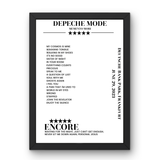 Depeche Mode June 29, 2023 Deutsche Bank Park Frankfurt Setlist Poster - Setlist