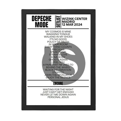 Depeche Mode Madrid March 12, 2024 Replica Setlist - Setlist