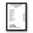 Depeche Mode March 19, 2024 MEO Arena Lisbon Setlist Poster - Setlist