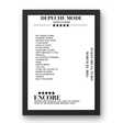 Depeche Mode March 23, 2024 Inalpi Arena Turin Setlist Poster - Setlist