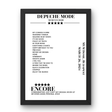 Depeche Mode March 26, 2024 MVM Dome Budapest Setlist Poster - Setlist