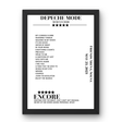 Depeche Mode May 23, 2023 Friends Arena Solna Setlist Poster - Setlist