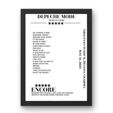 Depeche Mode May 31, 2023 Groupama Stadium Décines - Charpieu Setlist Poster - Setlist