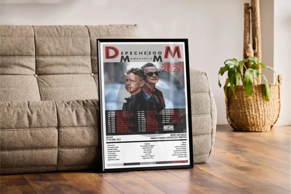 Depeche Mode Memento Mori Parken Stadium Copenhagen 27th June 2023 - Setlist Tour Poster - Setlist