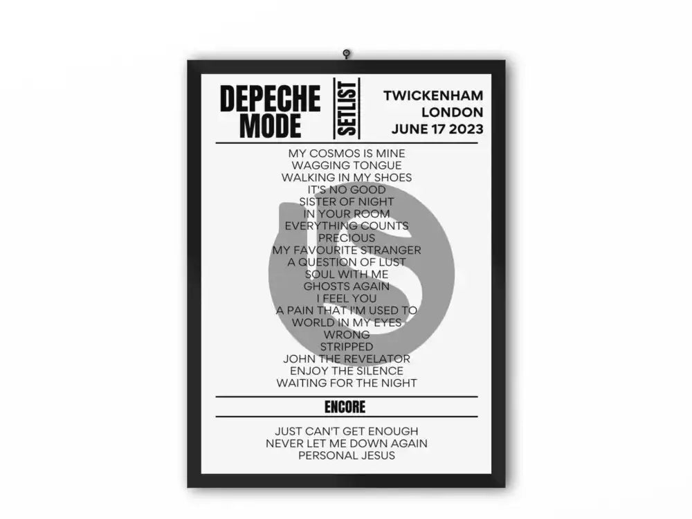 Depeche Mode Twickenham Setlist June 2023 - Setlist