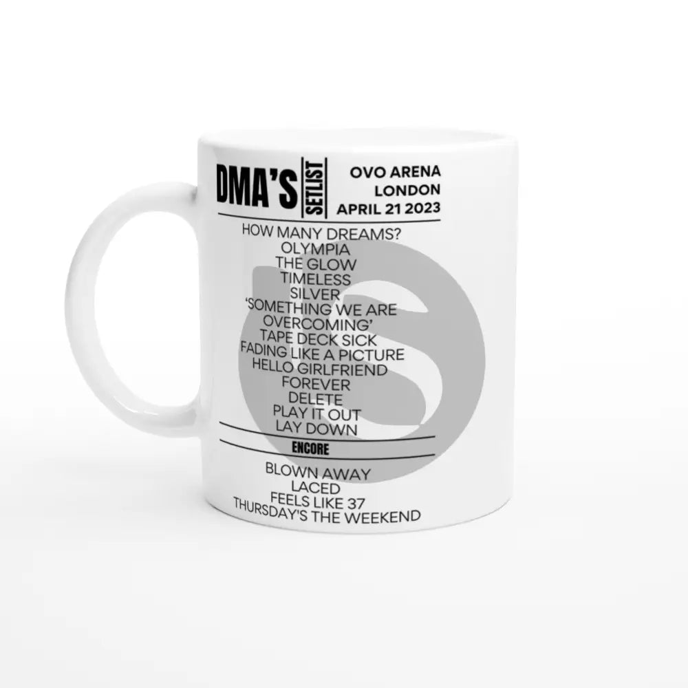 DMA's London April 2023 Setlist Mug - Setlist