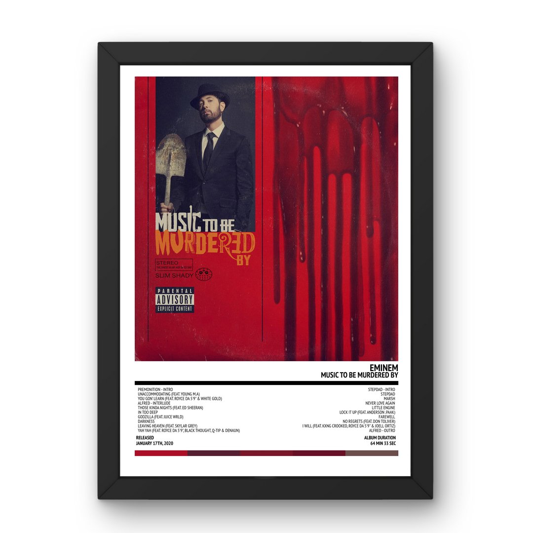 Eminem - Music To Be Murdered By (2020) Poster - Setlist