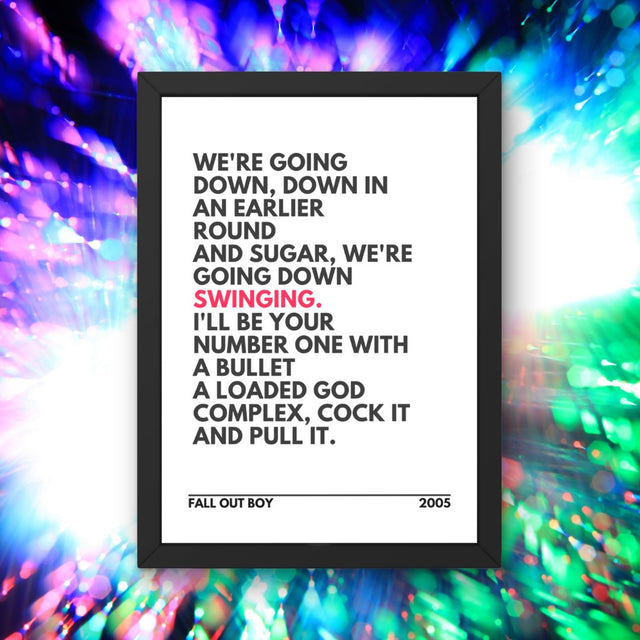 Fall Out Boy Sugar, We're Goin Down Lyrics - Setlist