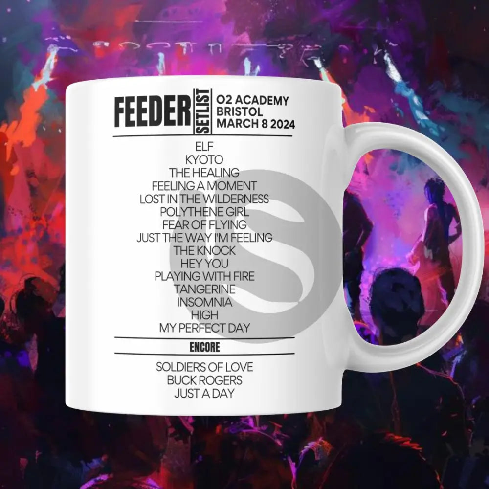 Feeder O2 Academy Bristol March 8 2024 Setlist Mug - Setlist