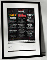 Fire From the Gods Donington Park Castle Donington 12th June 2022 - Setlist Tour Poster - Setlist