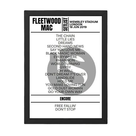 Fleetwood Mac London June 18 2019 Replica Setlist - Setlist