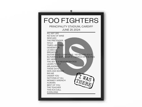 Foo Fighters Cardiff June 25 2024 Replica Setlist - Setlist