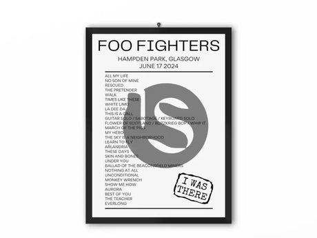 Foo Fighters Glasgow June 17 2024 Replica Setlist - Setlist