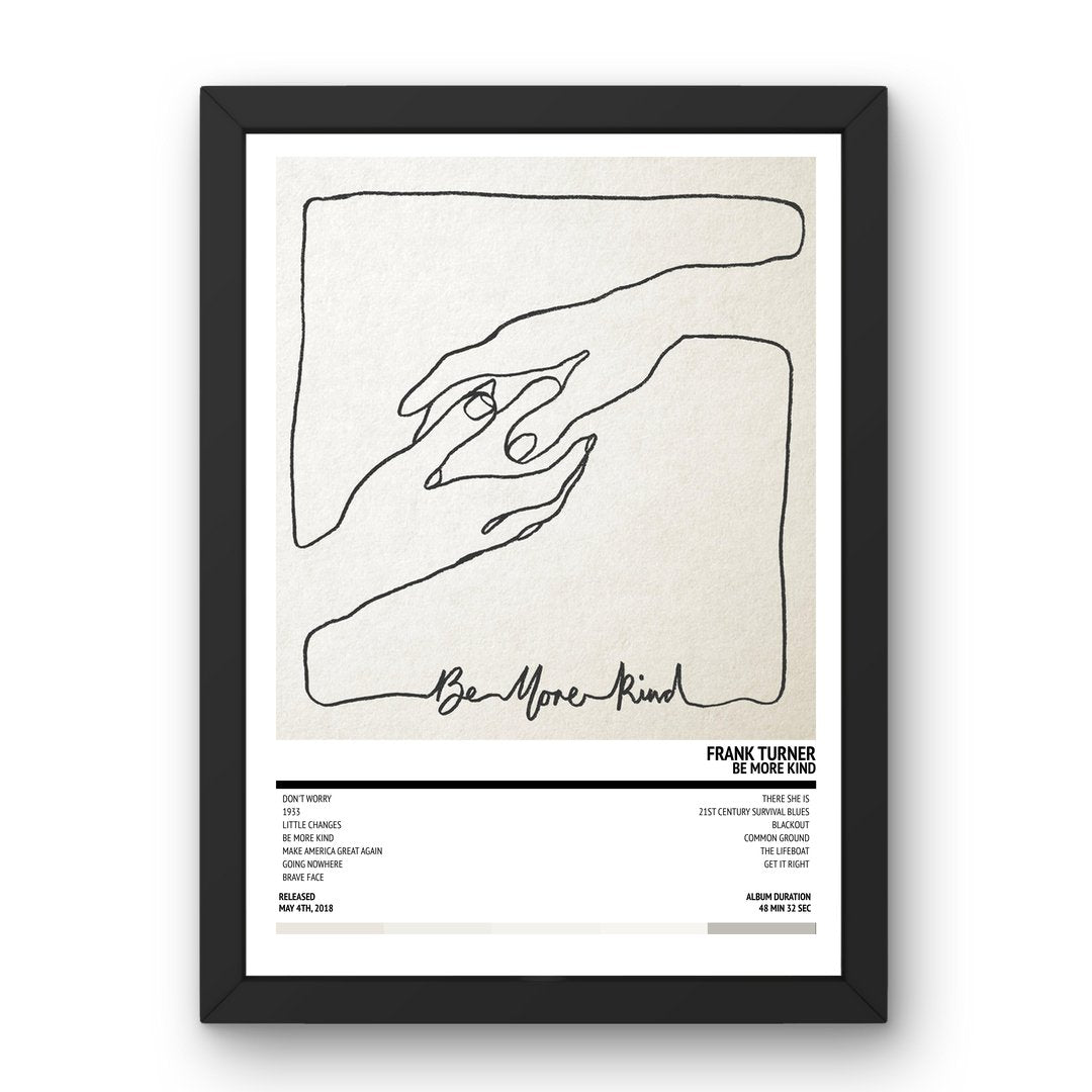 Frank Turner - Be More Kind (2018) Poster - Setlist