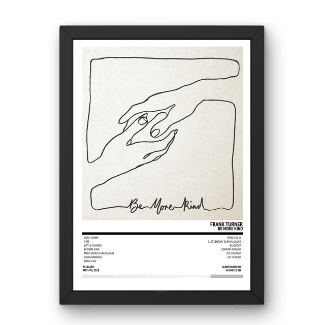 Frank Turner - Be More Kind (2018) Poster - Setlist