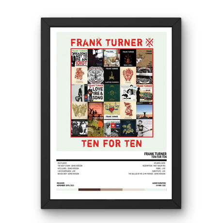 Frank Turner - Ten for Ten (2015) Poster - Setlist