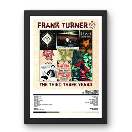 Frank Turner - The Third Three Years (2014) Poster - Setlist