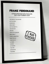 Franz Ferdinand Strathpeffer Spa Pavilion Strathpeffer 26th September 2024 - Setlist Tour Poster - Setlist