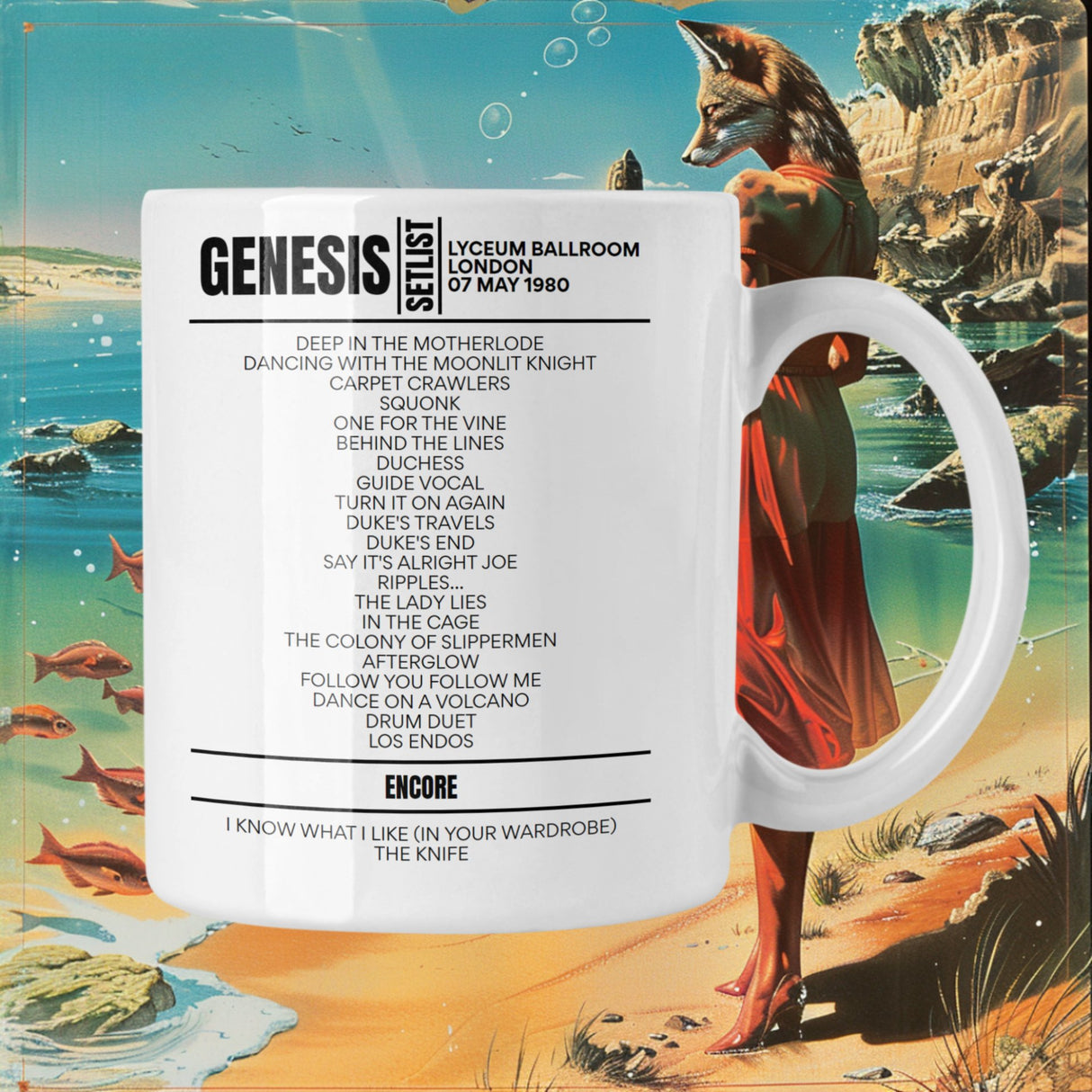 Genesis Lyceum Ballroom London May 06, 1980 Replica Setlist Mug - Setlist