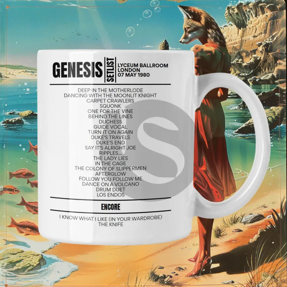 Genesis Lyceum Ballroom London May 07, 1980 Replica Setlist Mug - Setlist