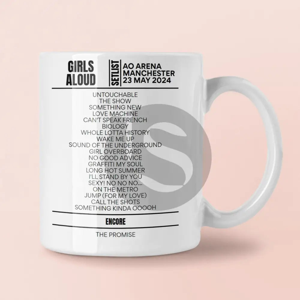 Girls Aloud AO Arena Manchester May 23, 2024 Replica Setlist Mug - Setlist