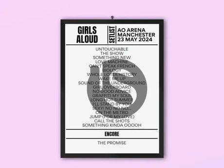 Girls Aloud AO Arena Manchester May 23, 2024 Replica Setlist - Setlist