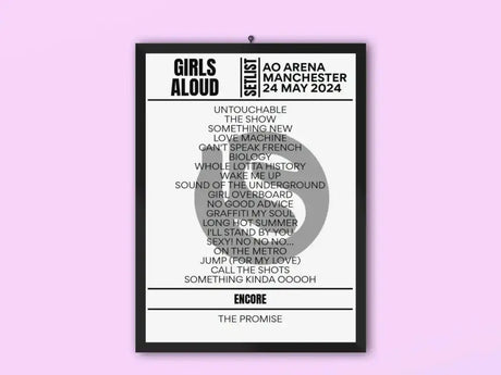 Girls Aloud AO Arena Manchester May 24, 2024 Replica Setlist - Setlist