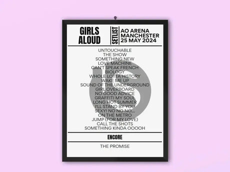 Girls Aloud AO Arena Manchester May 25, 2024 Replica Setlist - Setlist