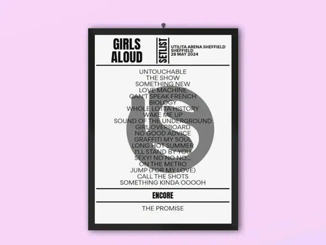 Girls Aloud Utilita Arena Sheffield May 28, 2024 Replica Setlist - Setlist