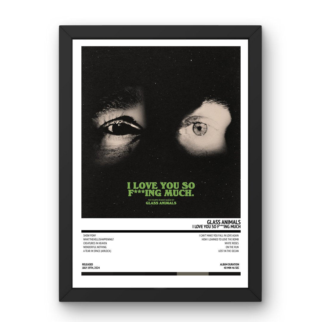 Glass Animals - I Love You So F***ing Much (2024) Poster - Setlist