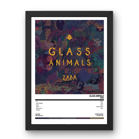 Glass Animals - ZABA (2014) Poster - Setlist