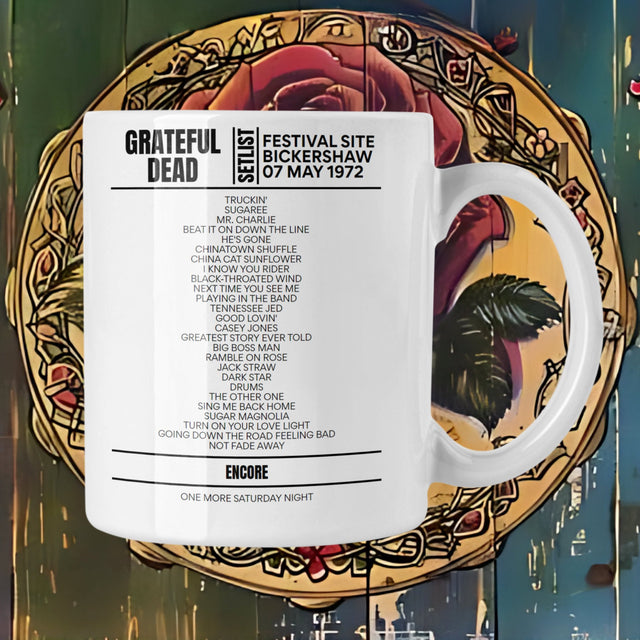 Grateful Dead Bickershaw May 7, 1972 Replica Setlist Mug - Setlist