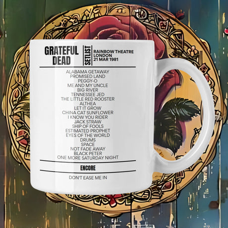 Grateful Dead London March 21, 1981 Replica Setlist Mug - Setlist