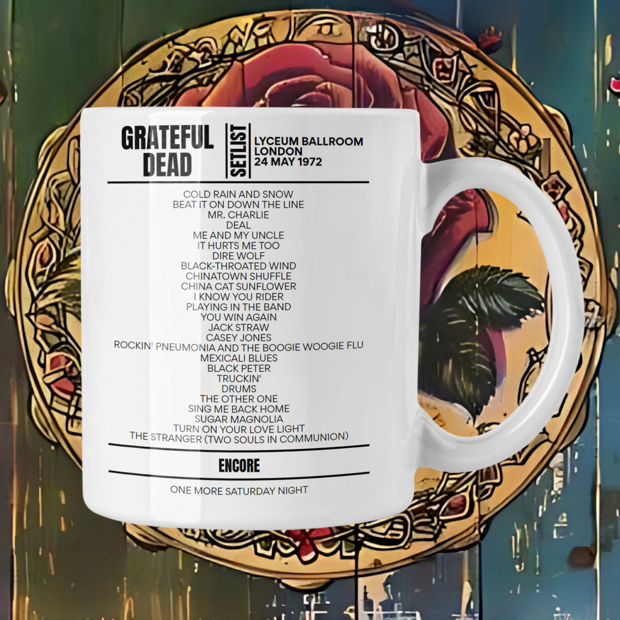 Grateful Dead London May 24, 1972 Replica Setlist Mug - Setlist