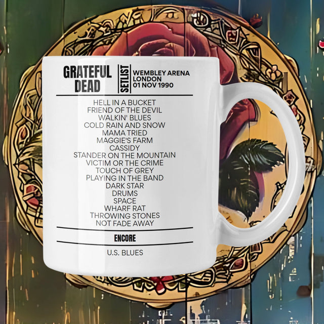 Grateful Dead London November 1, 1990 Replica Setlist Mug - Setlist