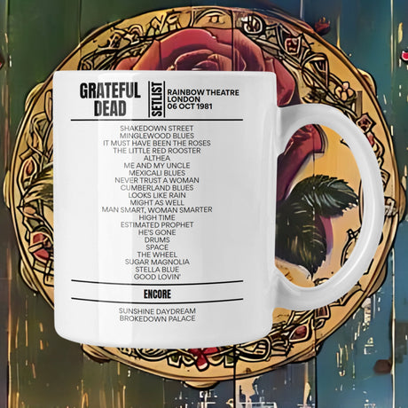 Grateful Dead London October 6, 1981 Replica Setlist Mug - Setlist